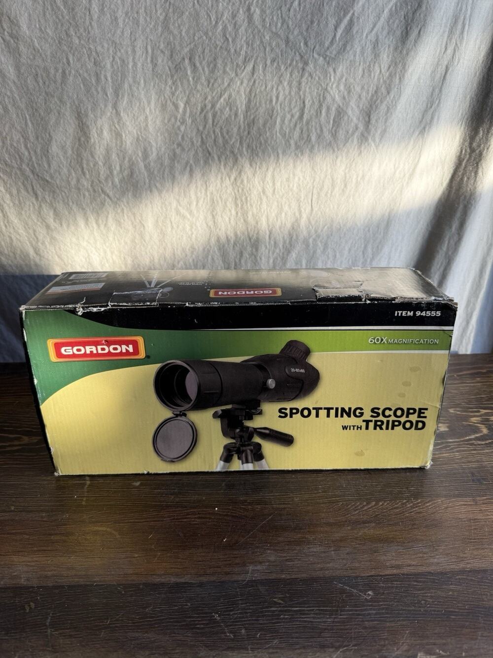 Gordon 20-60 x 60mm Spotting Scope with Adjustable Tripod #94555